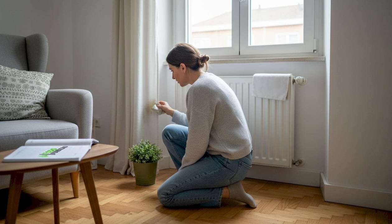 Revisión de una zona de humedad en la pared