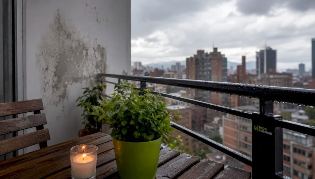 Ventana con manchas de humedad visibles en el interior de la vivienda