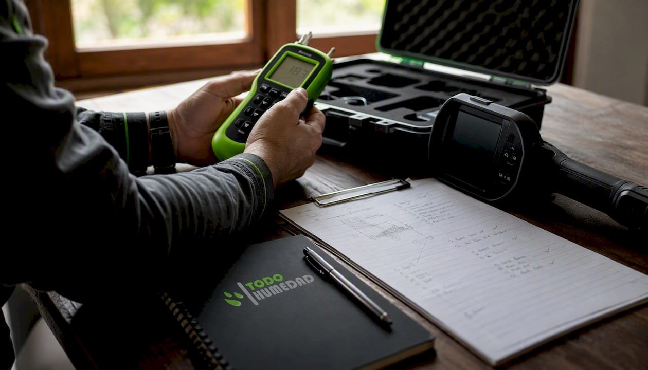Equipos profesionales para detectar y analizar problemas de humedad