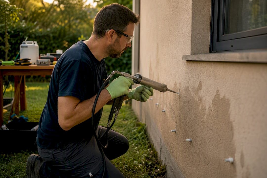 Aplicación de resina para tratamiento en pared interior
