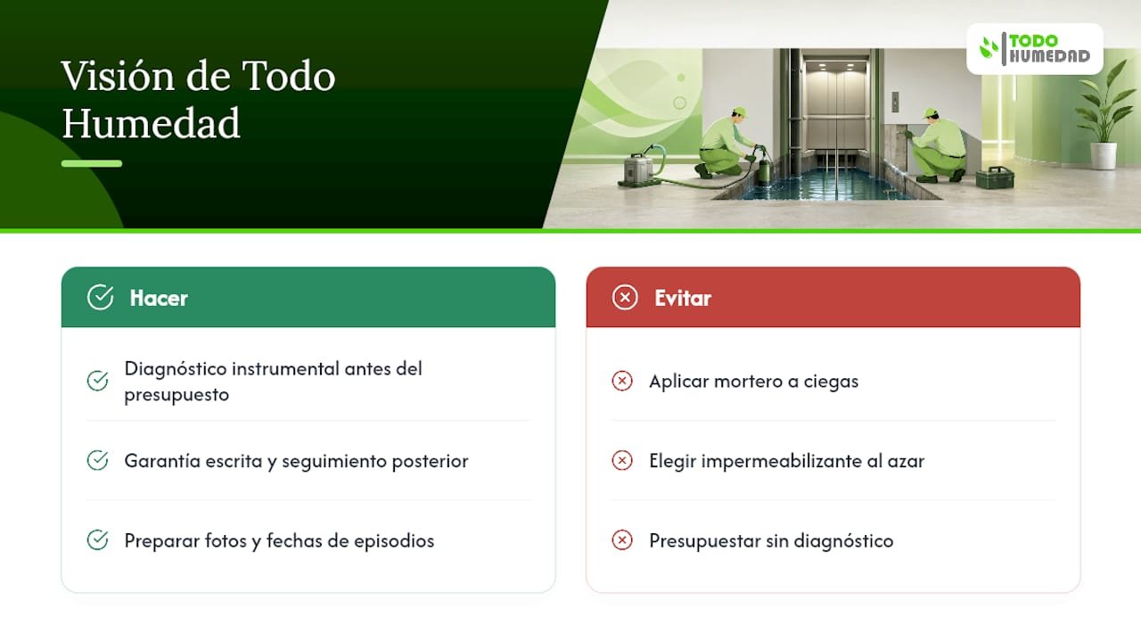 La visión de Todo Humedad sobre los fosos con agua — overview diagram