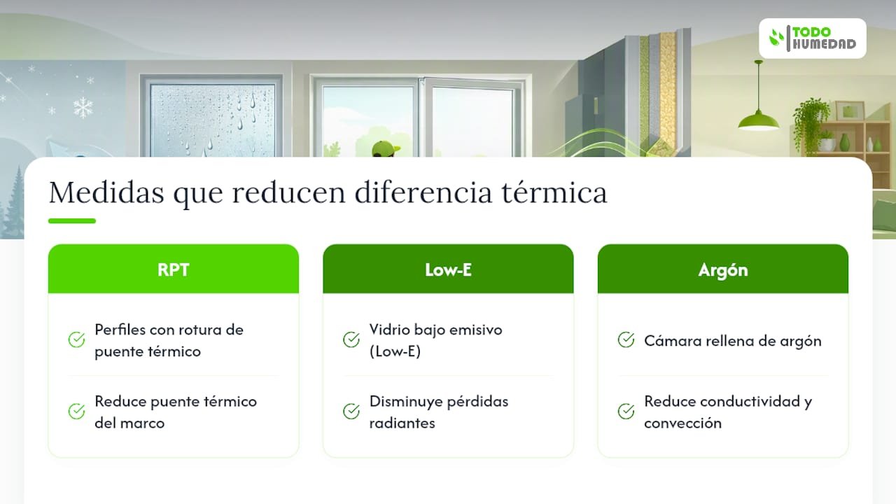 Requisitos técnicos para minimizar la condensación