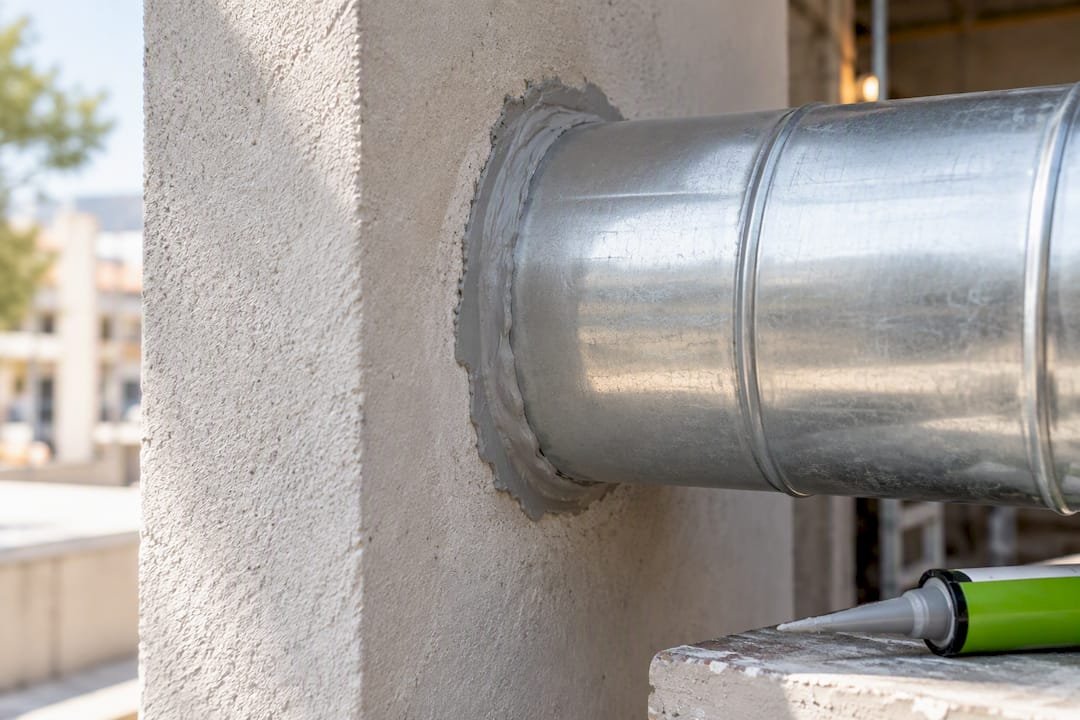 Sellado de la entrada para conducto de ventilación