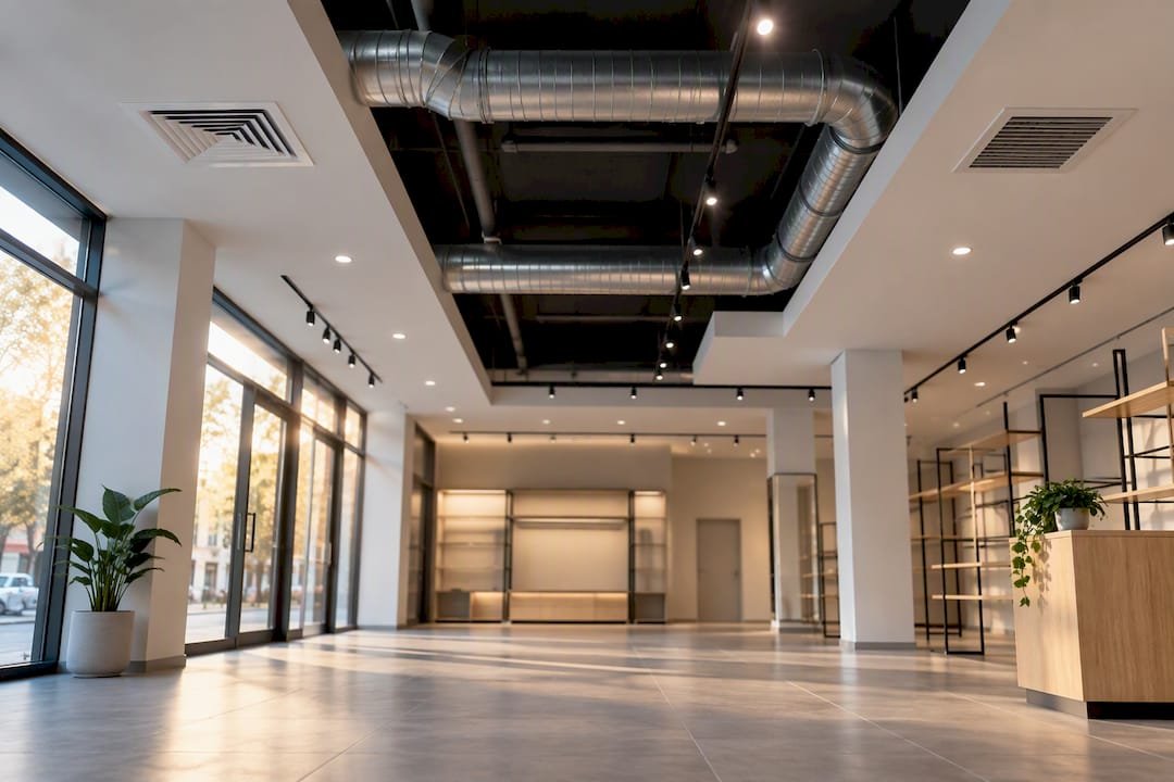 Ventilación VMC incorporada en local comercial