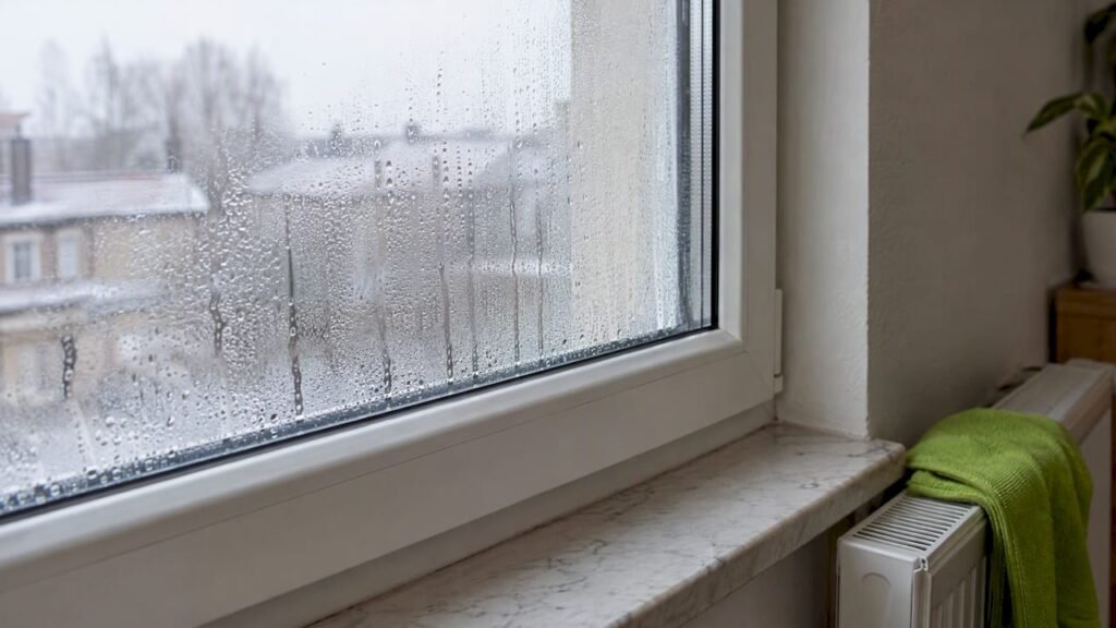 Ventana de PVC con humedad interna