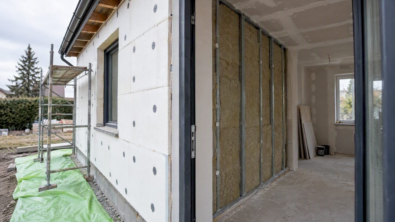 Casa con aislamiento por dentro y por fuera