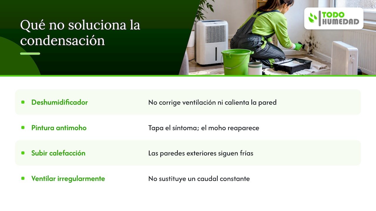 Qué no soluciona el problema — overview diagram