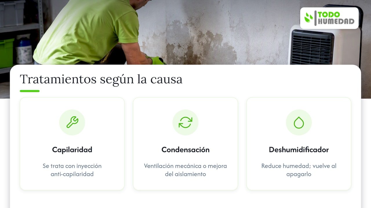 Relación entre causas de humedad y tratamientos
